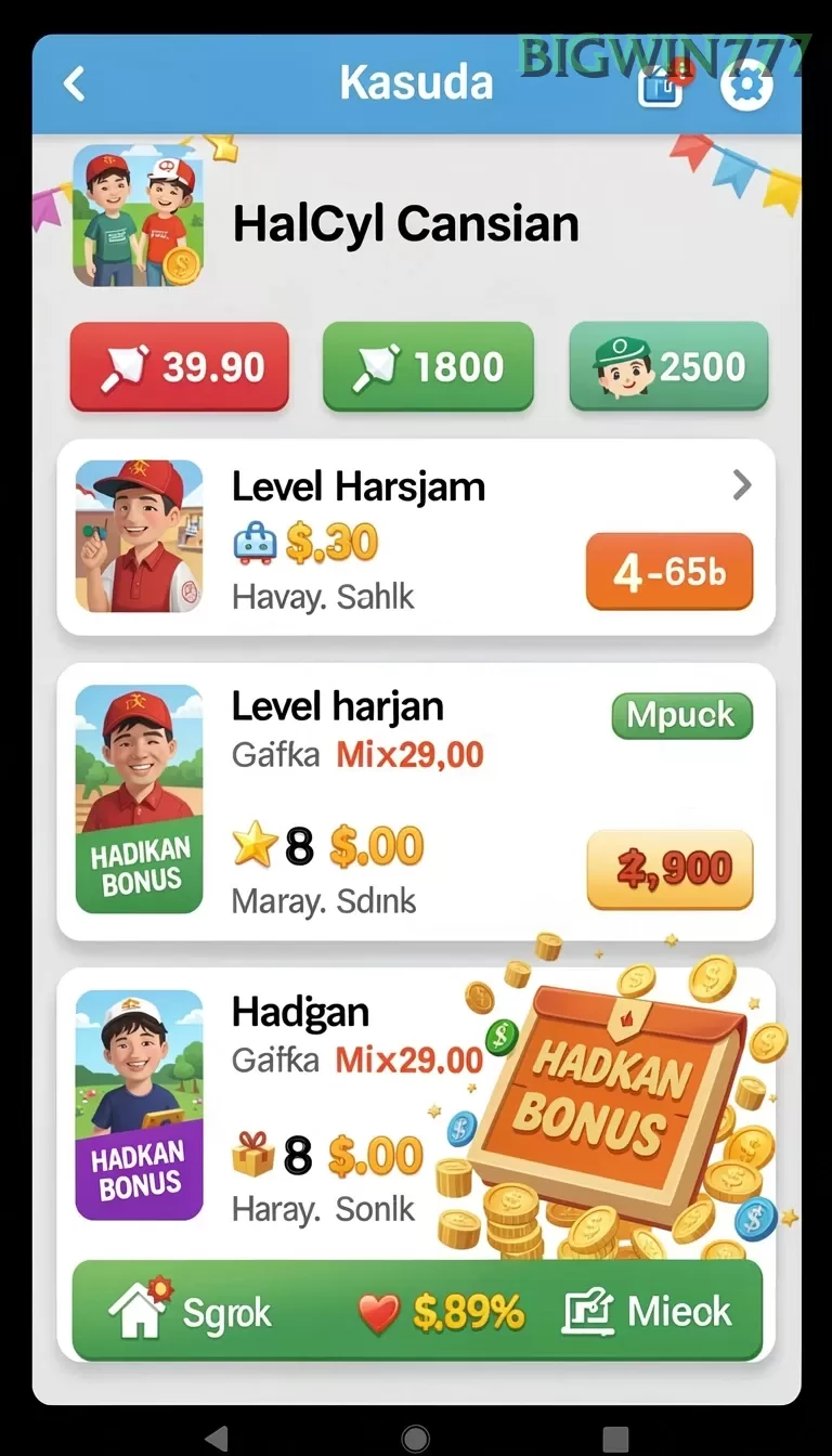 Cuplikan layar KAYAWIN303 — menu navigasi