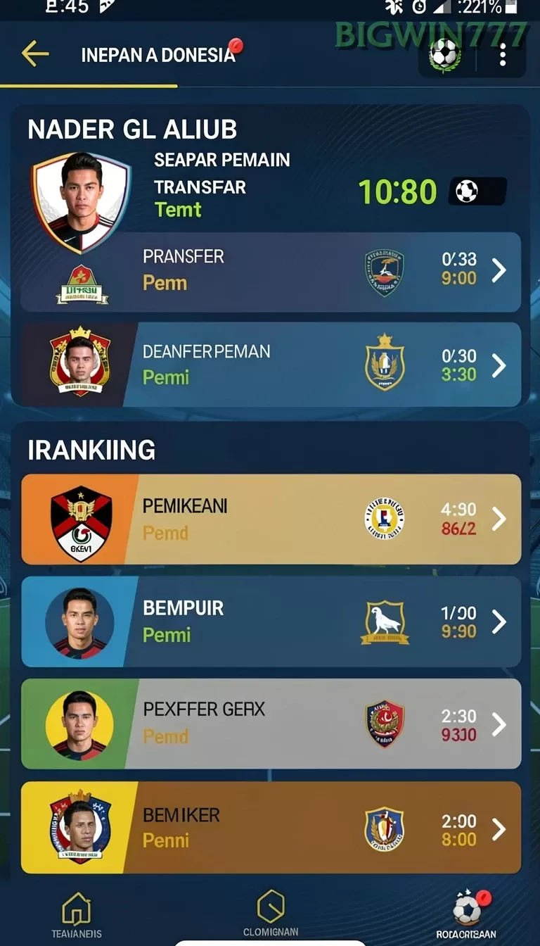 Cuplikan layar ADAM77 — halaman utama
